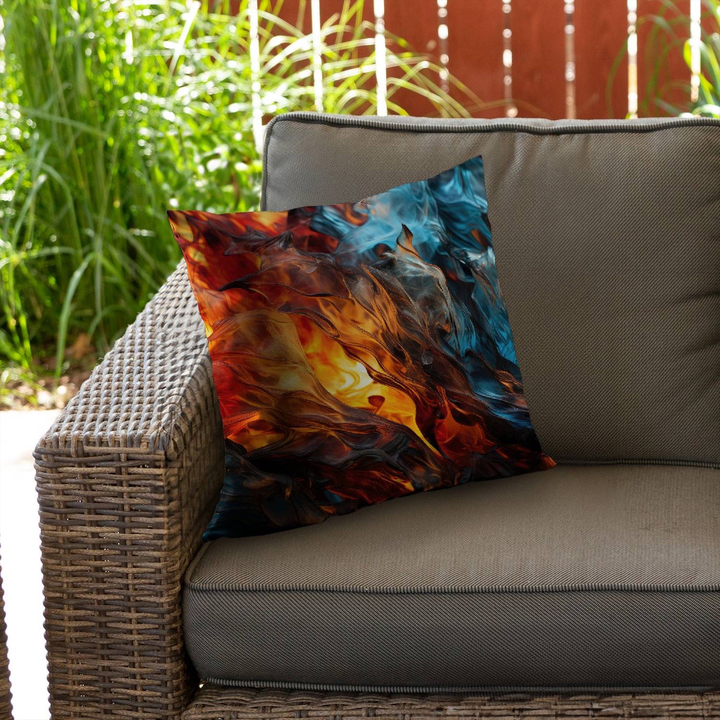 Crystallized fire - Throw pillow - Print on demand