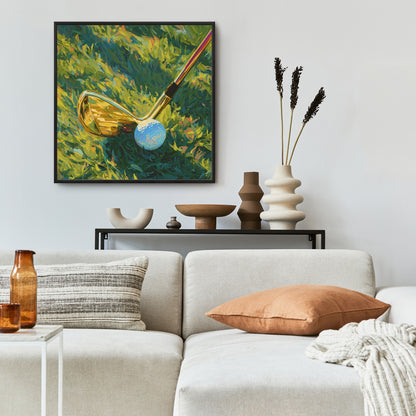 Golden club - 24"x24" Framed canvas