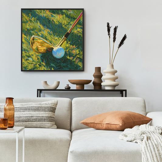 Golden club - 24"x24" Framed canvas