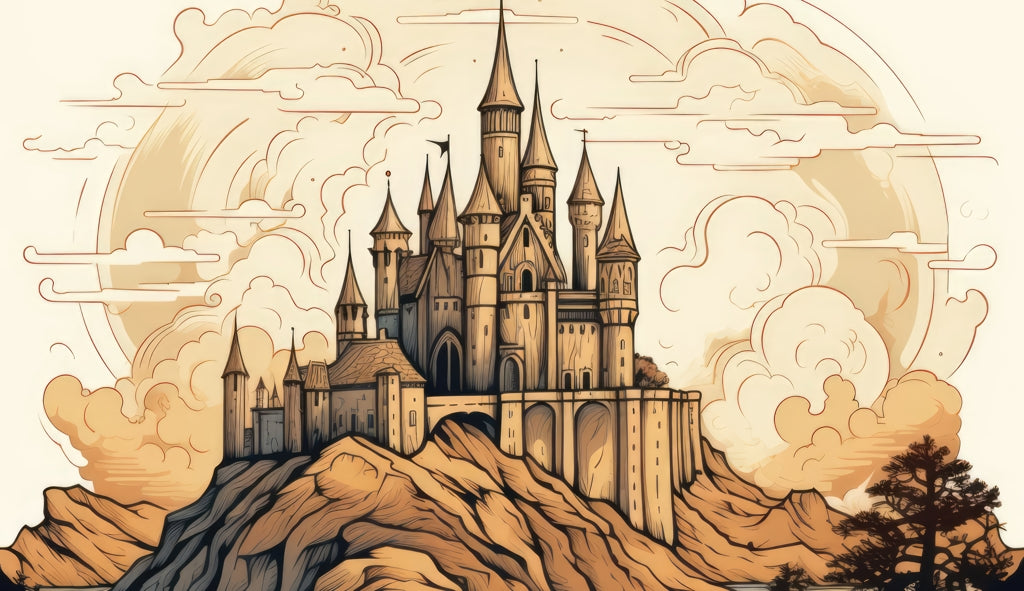 Legendary castle - Desk mat - Print on demand