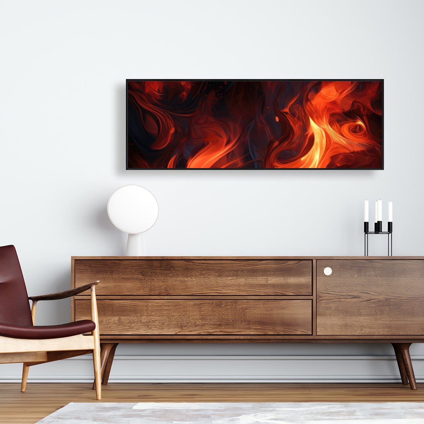 Fires of heck - 36"x36" Framed canvas