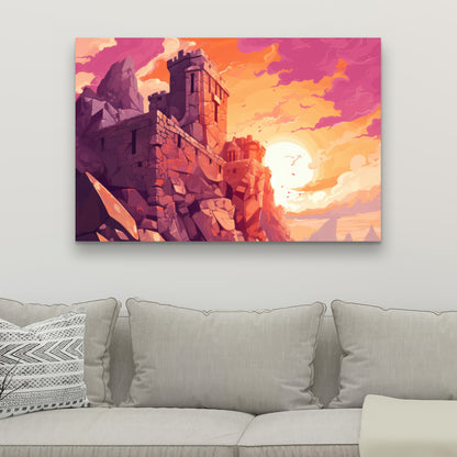 The Setting Rampart - White Canvas for Home Decor | Stylish Art