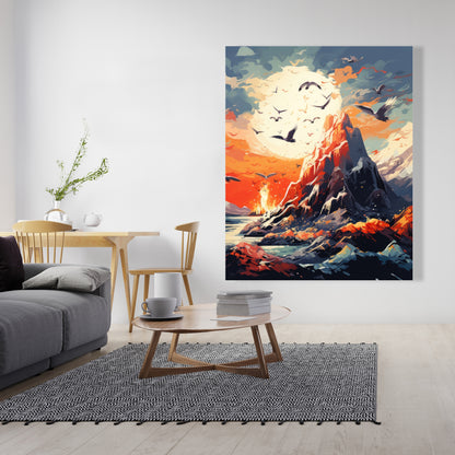Towards Danger - Red Canvas Art | Modern Design