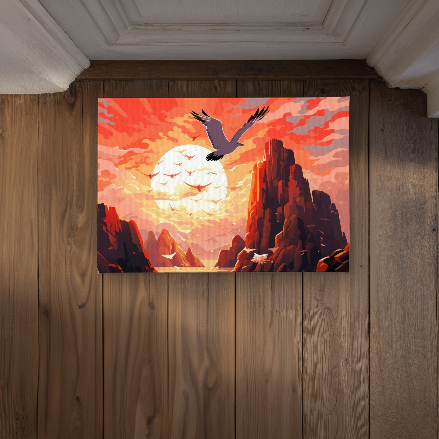 Isles of Omen Orange Indoor Outdoor Door Mat | Home Decor