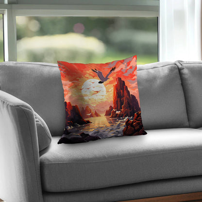 Coussin décoratif en sergé de polyester Isles of Omen - Décoration d'intérieur élégante