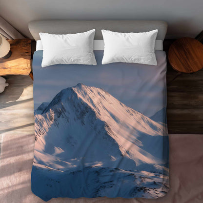 Housse de couette noire Icy Peaks - Éléments essentiels de décoration intérieure élégants