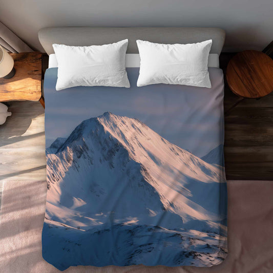 Icy Peaks Black Duvet Cover - Elegant Home Decor Essentials