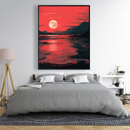 Bloody tides - 36"x36" Framed canvas