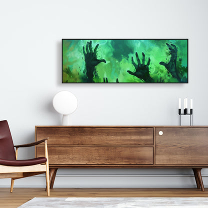 Hands of despair - 36"x36" Framed canvas