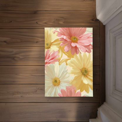 Sunlit Daisy Dream Door Mat - Indoor Outdoor Home Decor