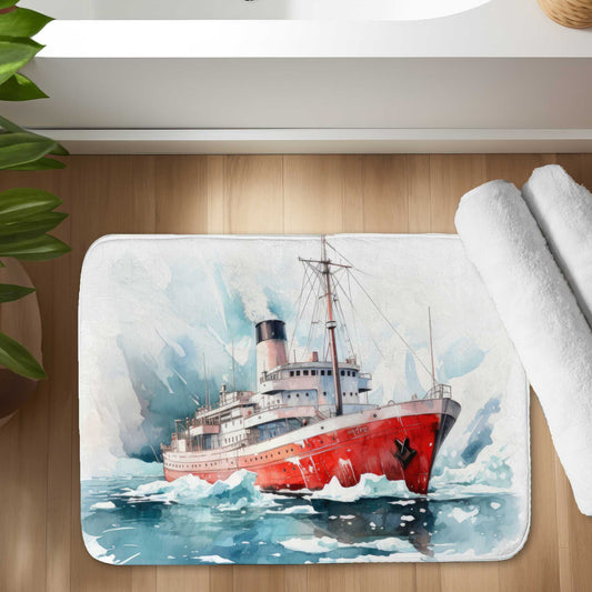 Icebreaker Red Bath Mat - Stylish Home Decor Essential