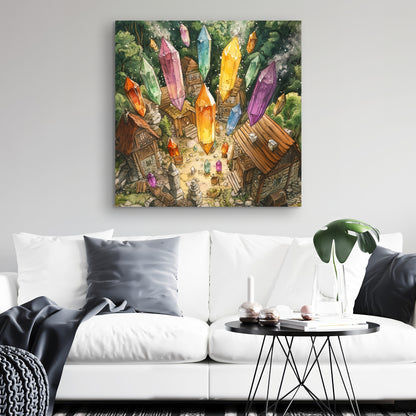 From above - Yellow Canvas Art for Home Decor - Vibrant Design