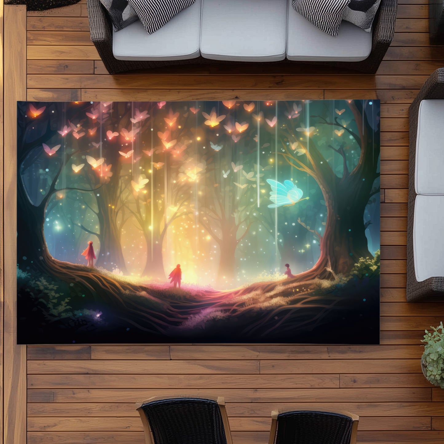 A dream come true - Pink outdoor area rug for home decor