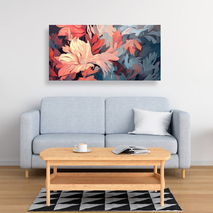 Silent charm - Turquoise Canvas Art for Home Decor