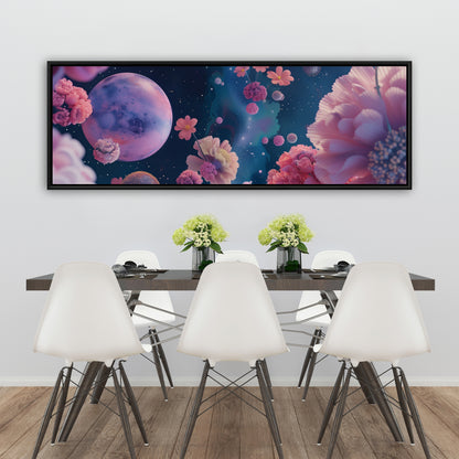 Pink void - White Framed Canvas for Elegant Home Decor