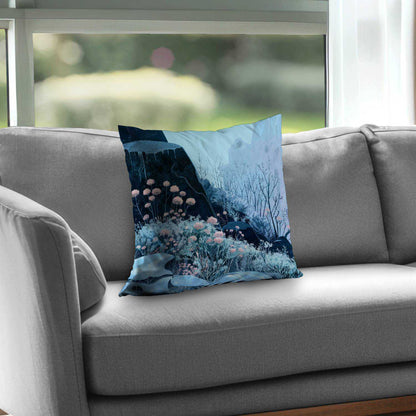 Annual Freeze Blue Poly Twill Throw Pillow Insert | Decor