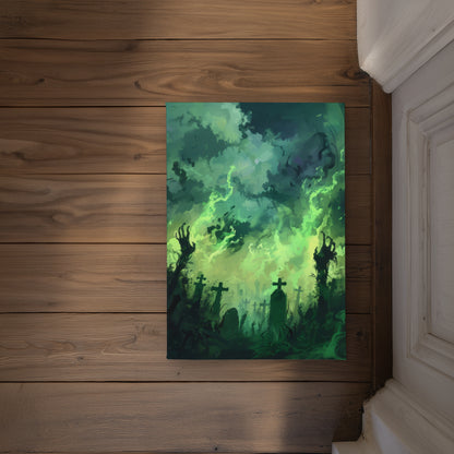 Reaching Hell Turquoise Indoor Outdoor Door Mat | Home Decor