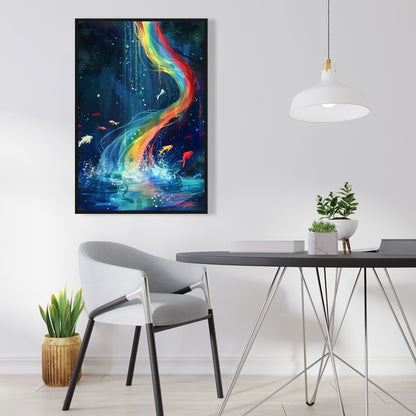 Swirl - 36"x36" Framed canvas