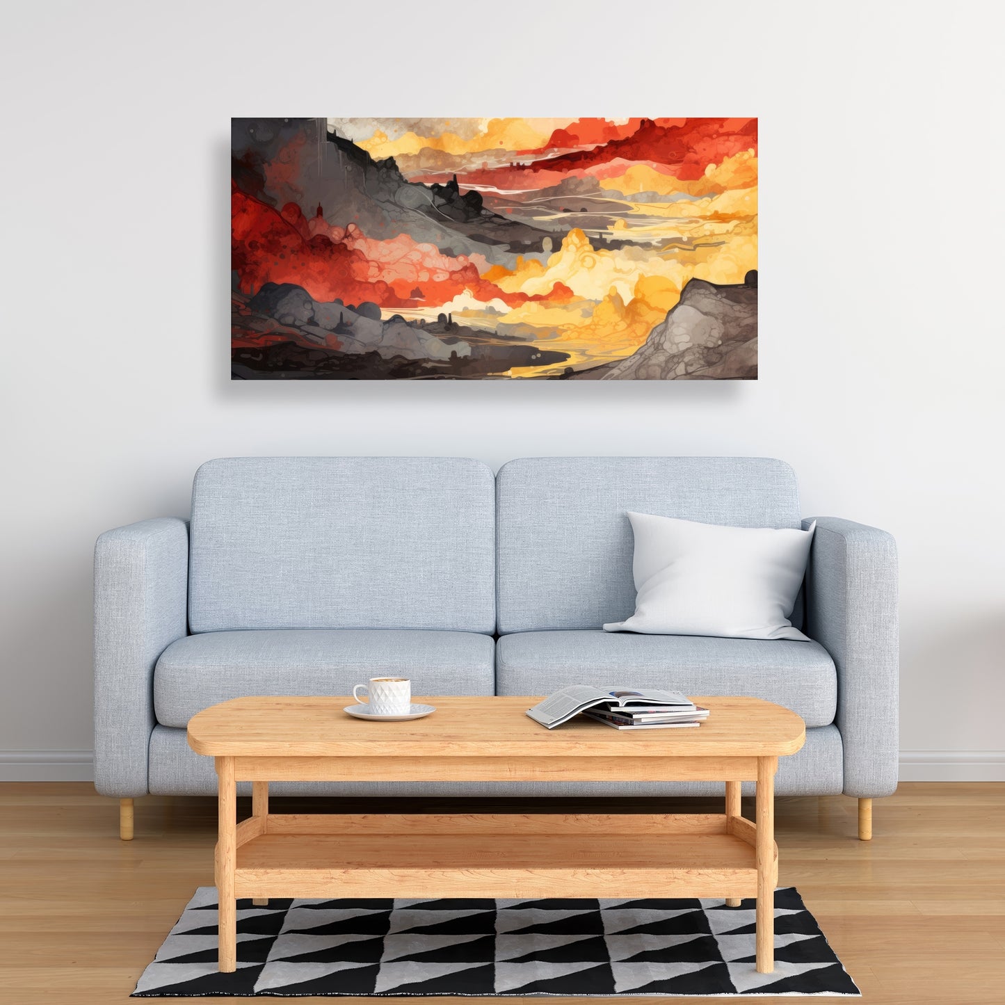 Scolding Land - White Canvas Art for Elegant Home Decor