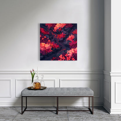 Burning plants - 32"x32" Canvas