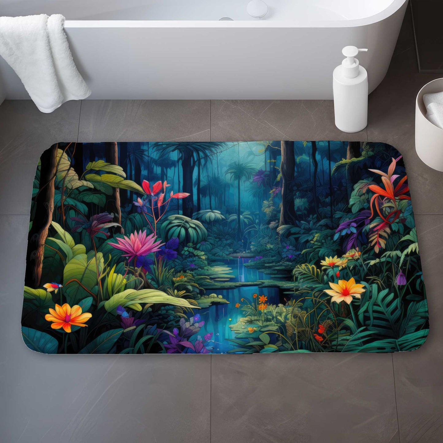 Tapis de bain La beauté de la nature - Tapis élégant pour la décoration intérieure