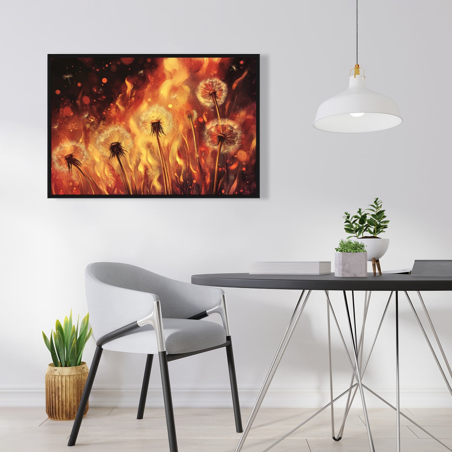 Dandy fire - 48"x60" Framed canvas