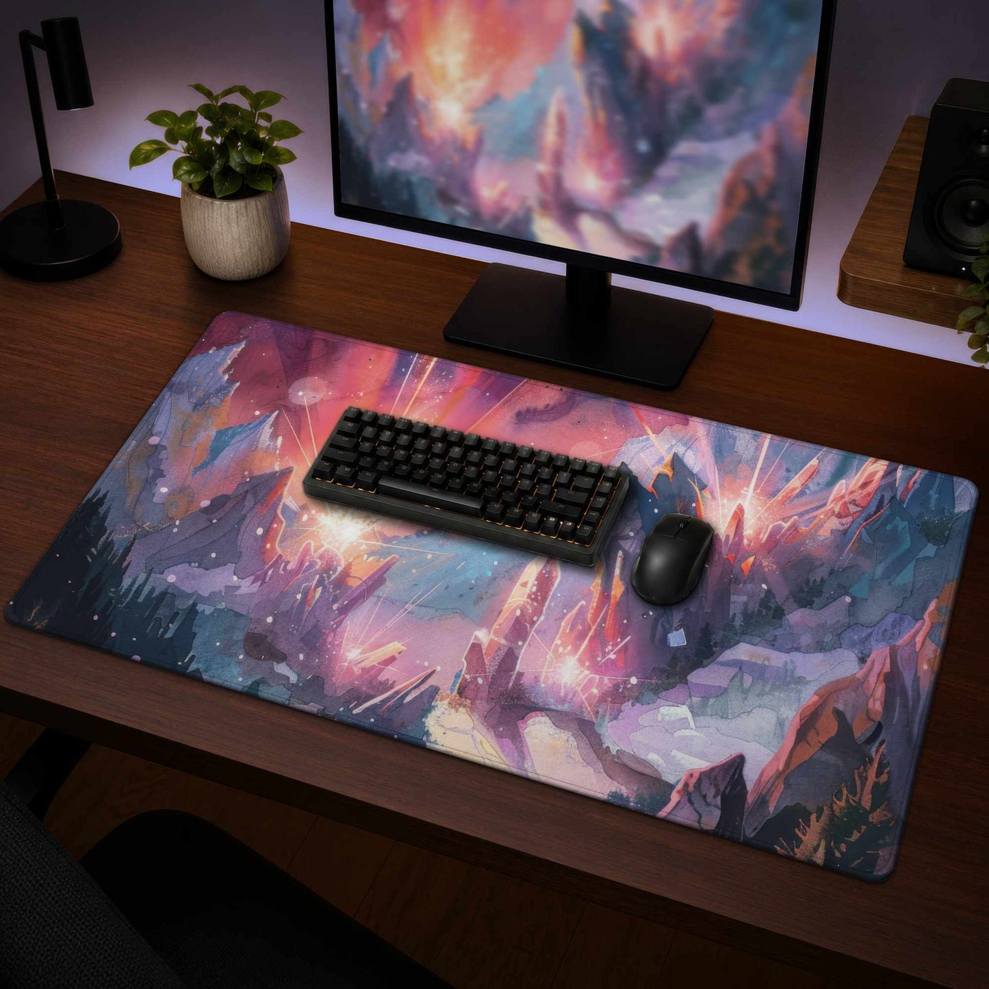 Beaming Signal Gaming Mat - Stylish Home Decor Gaming Mat