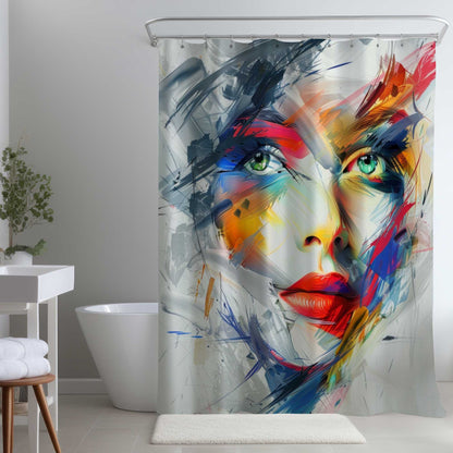 Abstract Look Yellow Shower Curtain for Home Decor - Stylish