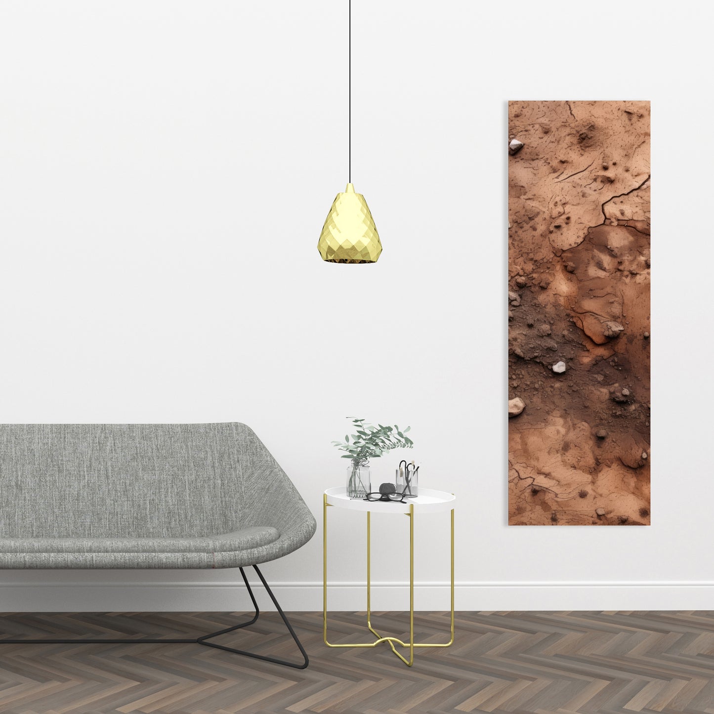 Mud and Stones - Brown Canvas Art for Home Decor