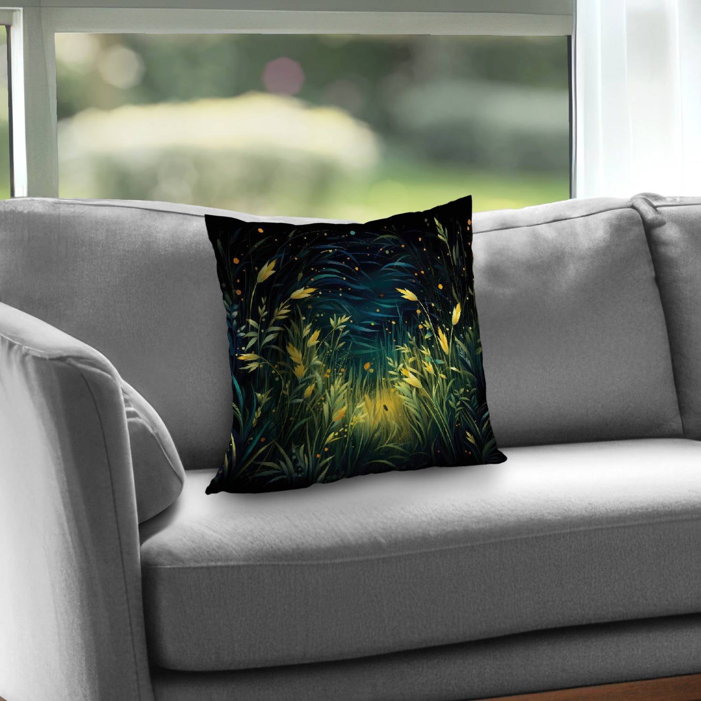 Lit plains - Throw pillow - Print on demand