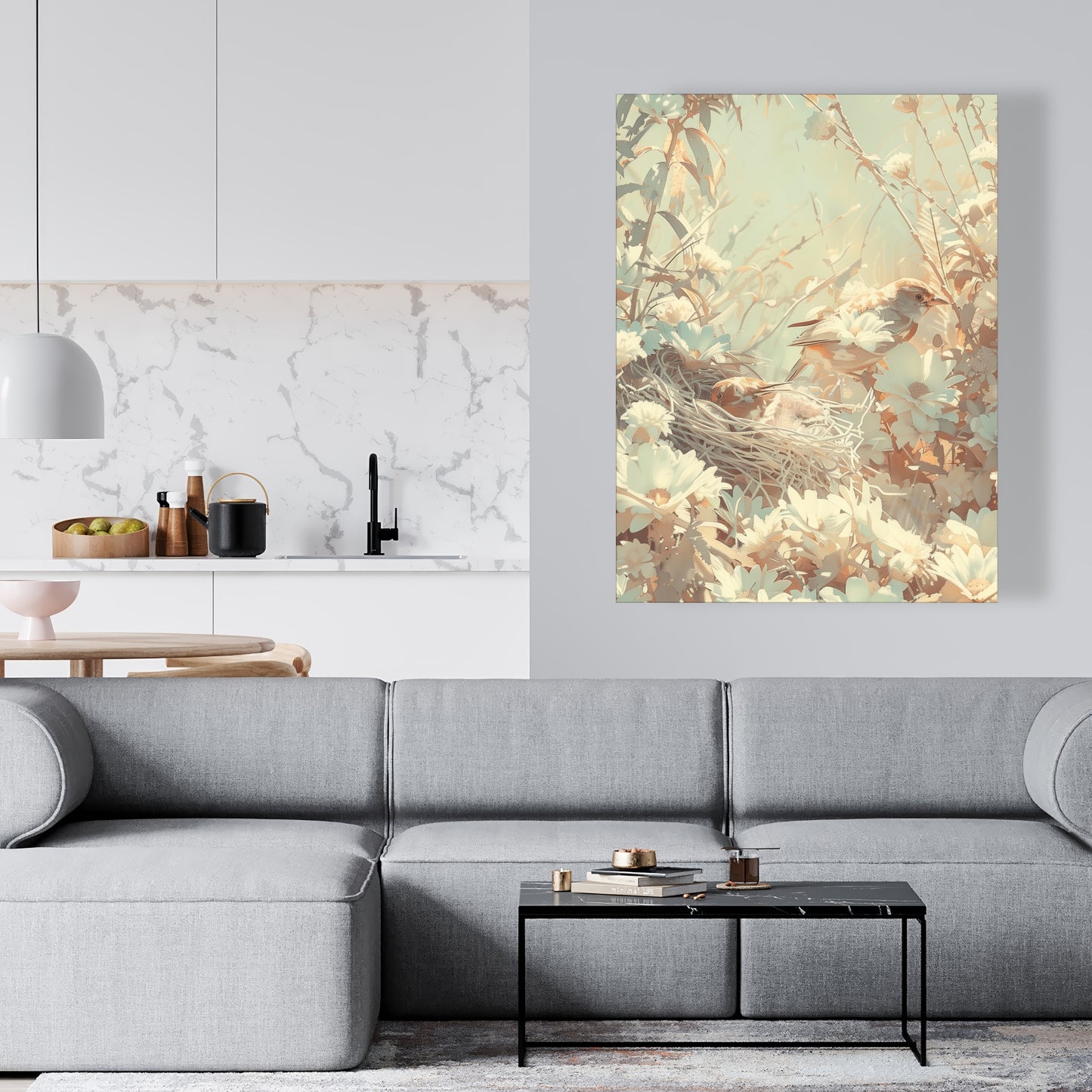 The Nest - Beige Canvas for Elegant Home Decor | Stylish Art