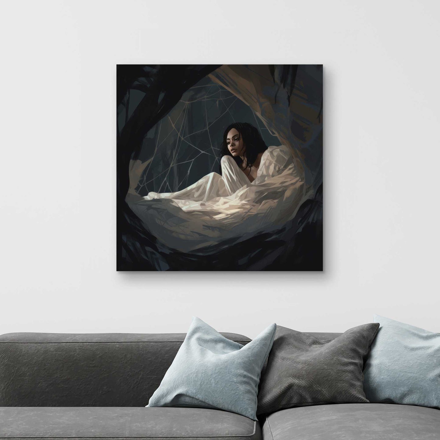Spider princess - Black Canvas Art for Stylish Home Decor
