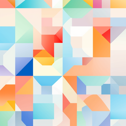 Geometric Cadence - Orange Canvas Art for Home Decor