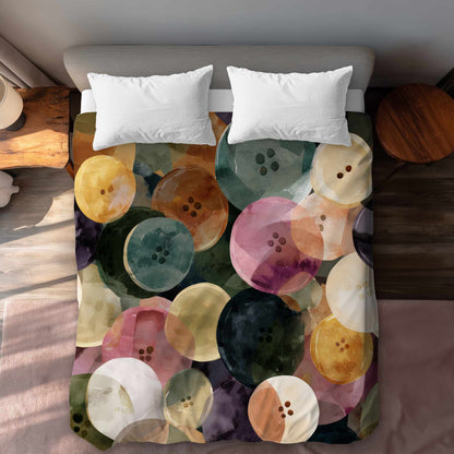 Housse de couette Button Dance colorée | Décoration d'intérieur élégante