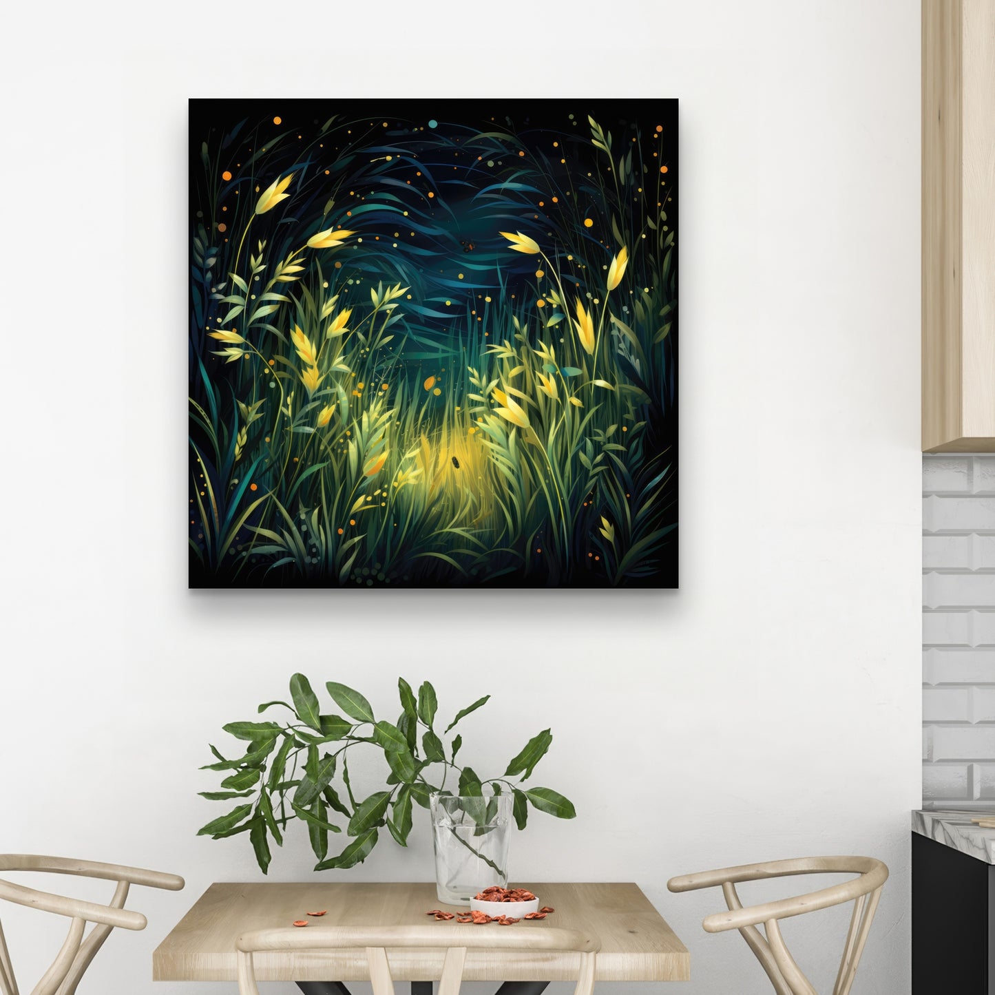 Lit plains - 32"x32" Canvas