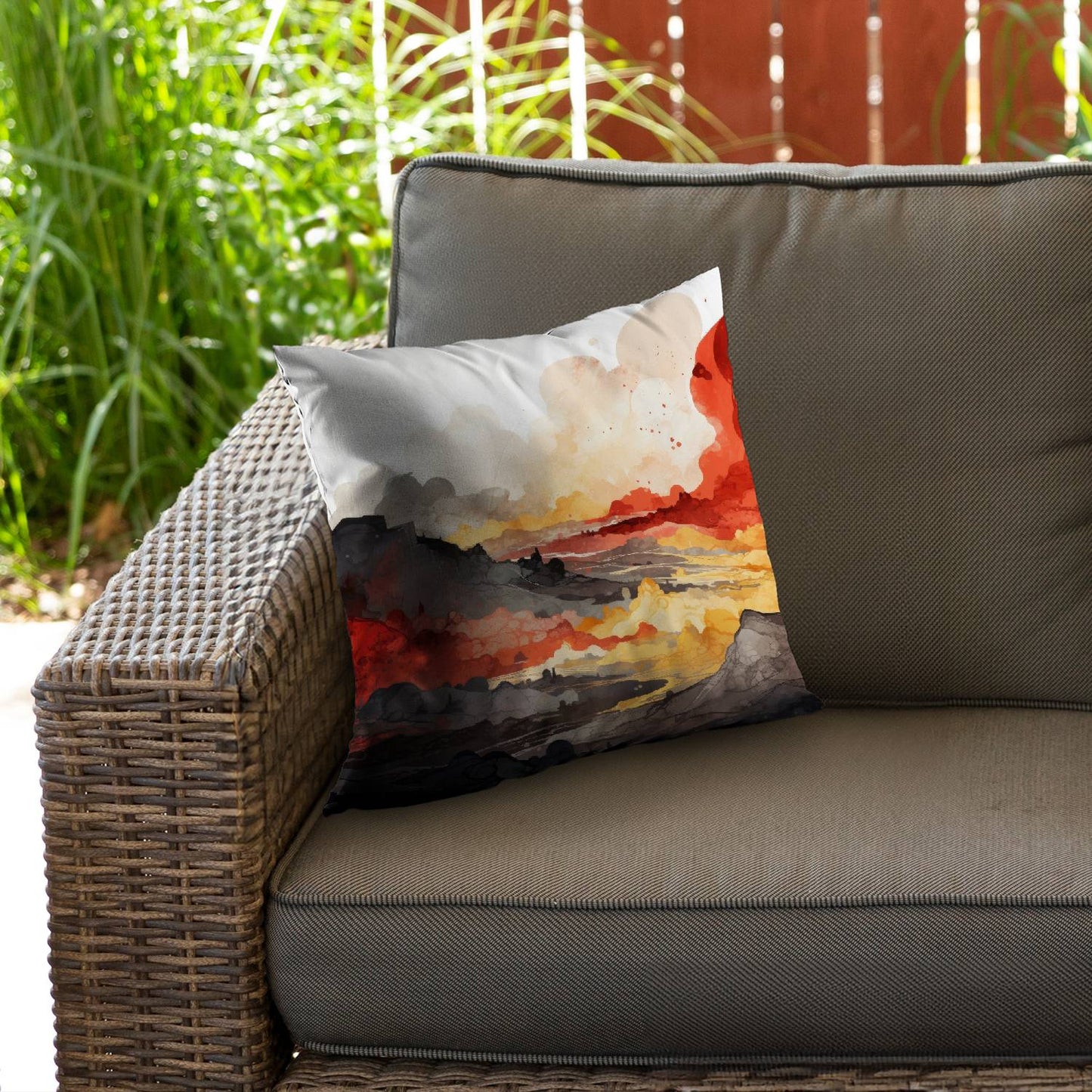 Scolding land - Throw pillow - Print on demand