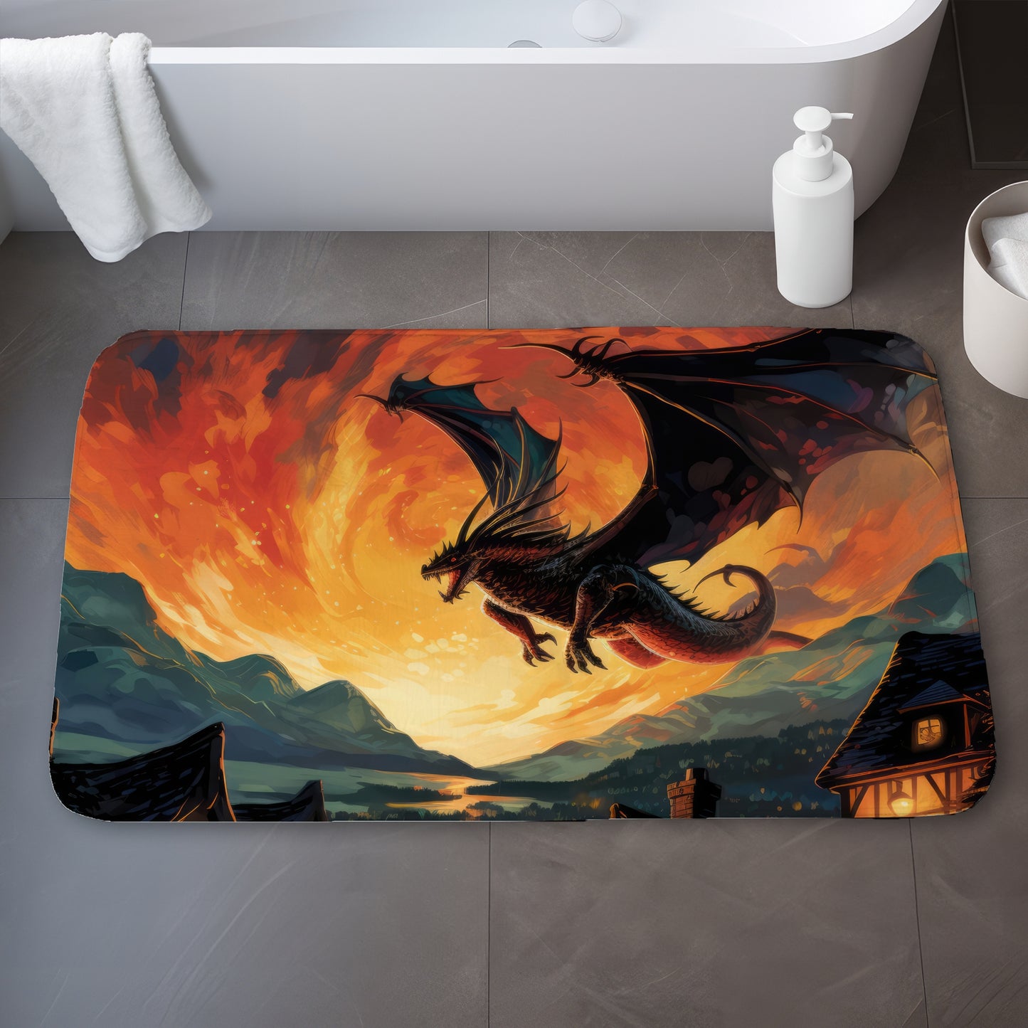 Hope for Mercy - Orange Bath Mat for Stylish Home Decor
