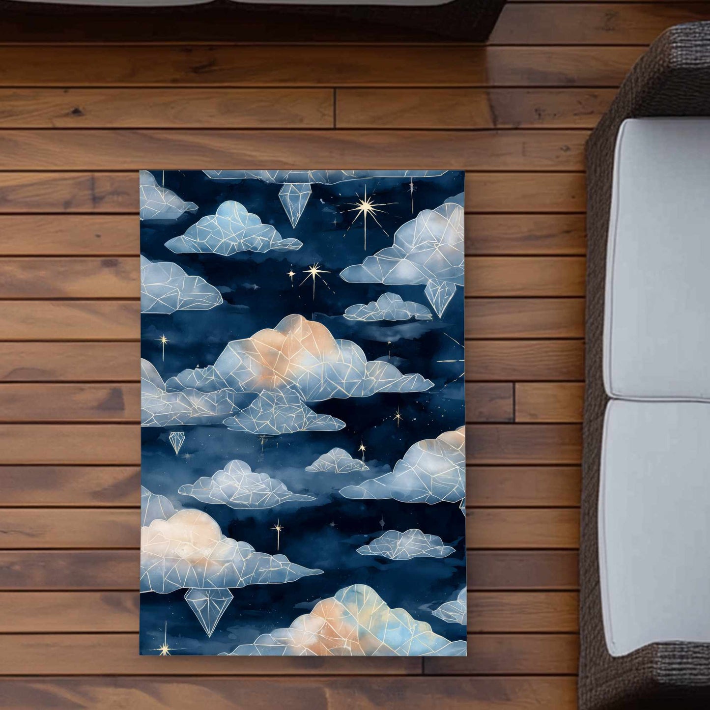 Tapis d'extérieur Nuages de cristal célestes | Décoration chic