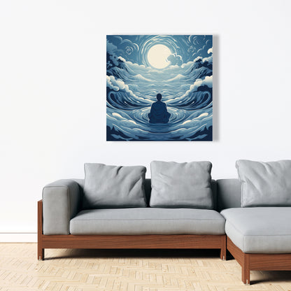 Infinite Wisdom - Gray Canvas Wall Art for Home Decor