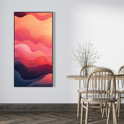 Ethereal Smoke - Pink Framed Canvas for Home Decor