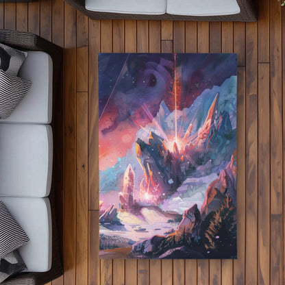 Beaming Signal Pink Outdoor Area Rug | Stylish Home Decor