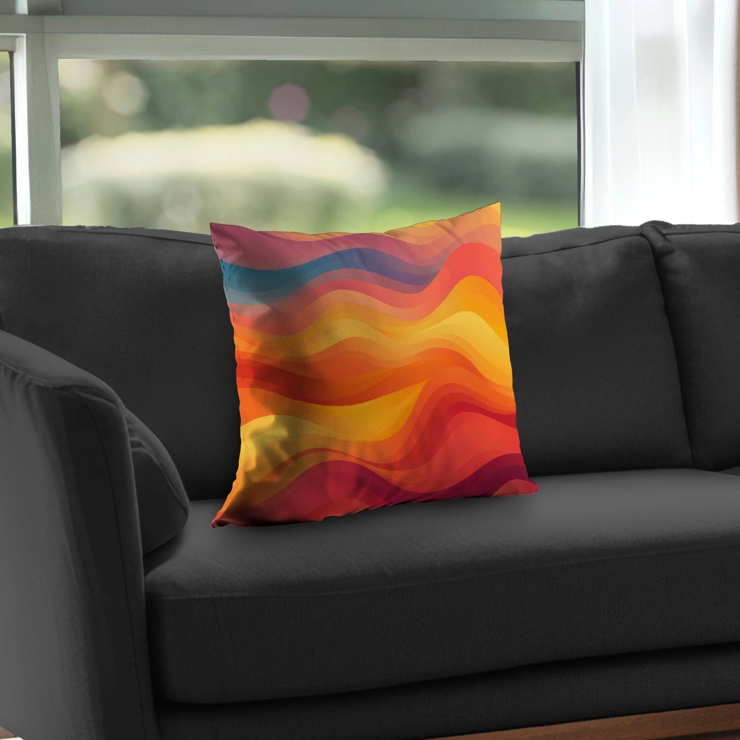 Sunset flow - Throw pillow - Print on demand