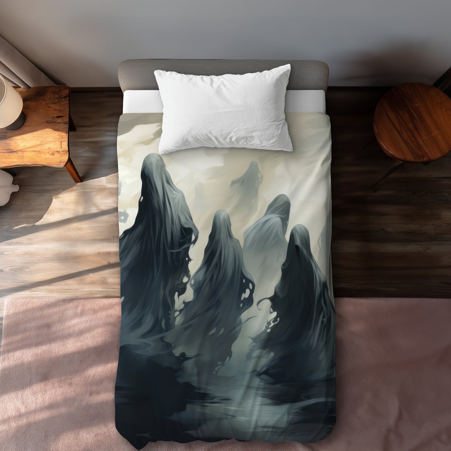 Cursed Lands Gray Duvet Cover - Stylish Home Decor Essentials
