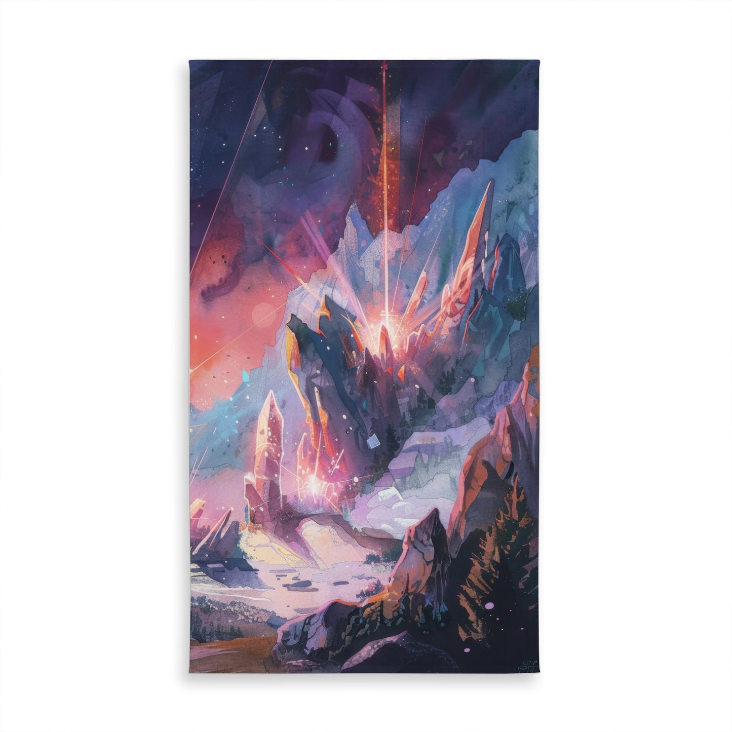 Beaming Signal Purple Tablecloth for Indoor Outdoor Decor