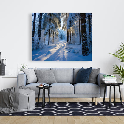 Snowy path - 32"x32" Canvas