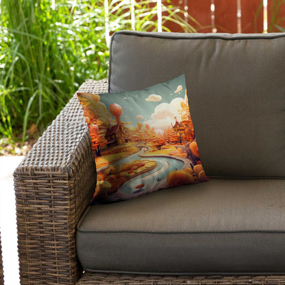 Honey Land Blue Poly Twill Throw Pillow Insert - Home Decor