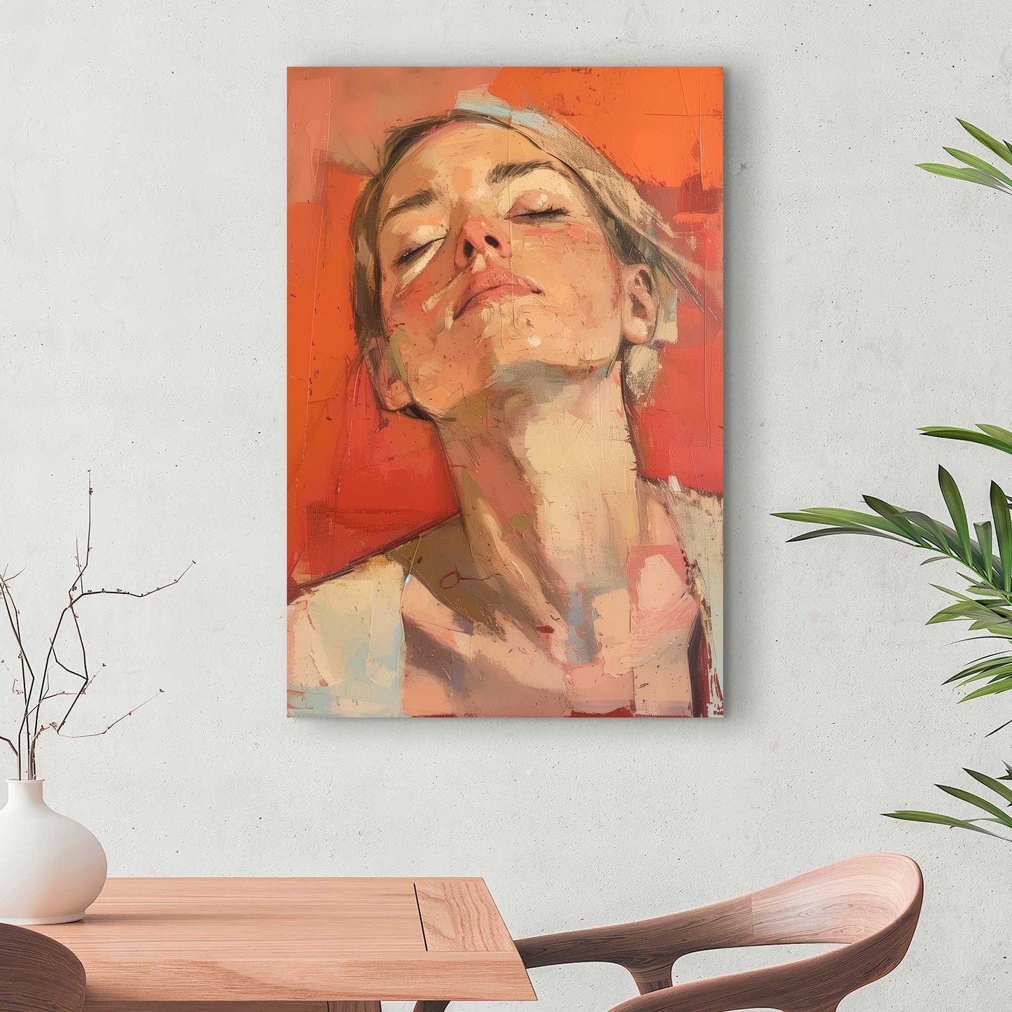 Relief - Pink Canvas Art for Stylish Home Decor Solutions