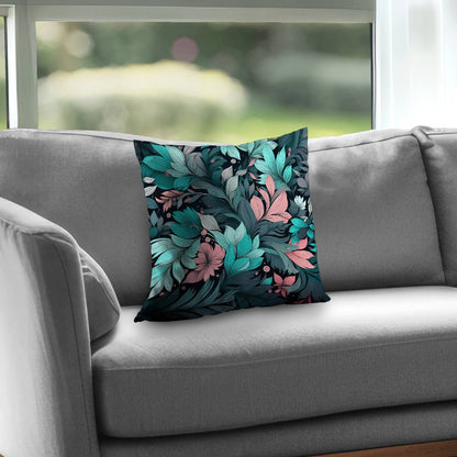 Neon leaves - Throw Pillow