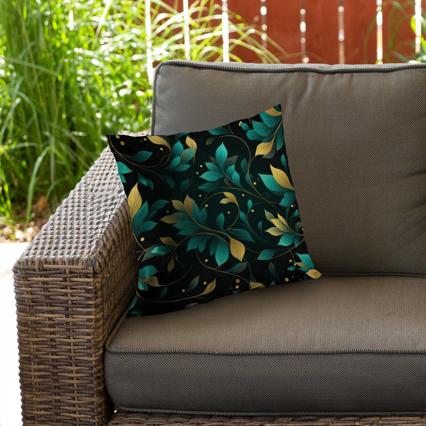 Twirling Twigs Turquoise Poly Twill Throw Pillow Insert |