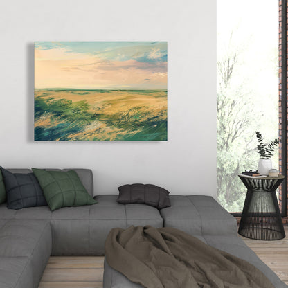 Evening in the field - 32"x32" Canvas